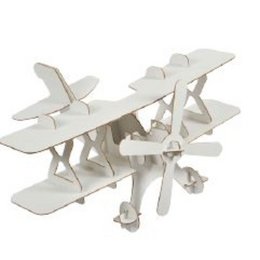 Maqueta de avión, juguete de cartón para construcción y pintura, bricolaje, 3D, blanco, 6+