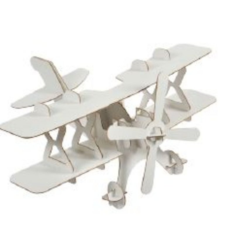 Maqueta de avión, juguete de cartón para construcción y pintura, bricolaje, 3D, blanco, 6+