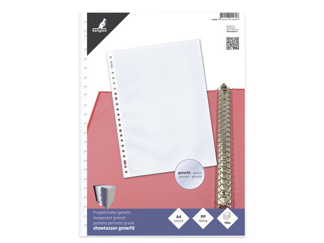 Showtas Kangaro A4 PP 23r. 120 micron transp.generfd 10x10 st.