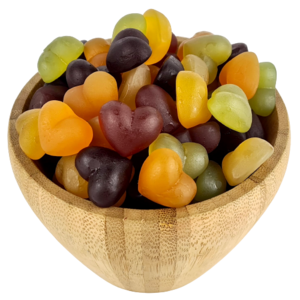 Bio-Herzbonbons in loser Schüttung