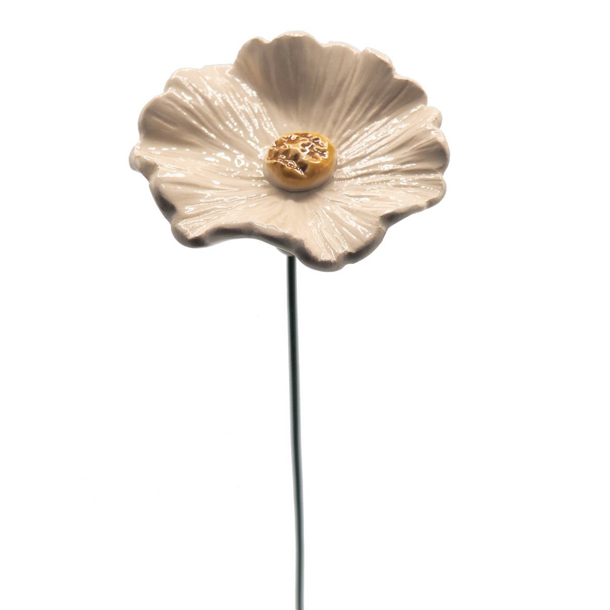 Cornflower flower ceramic white 5cm