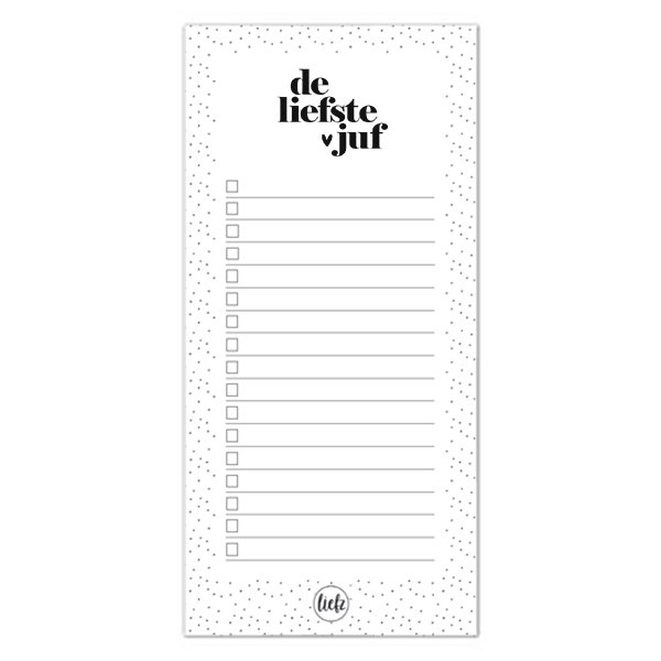 Notitieblok | To do's | De liefste juf