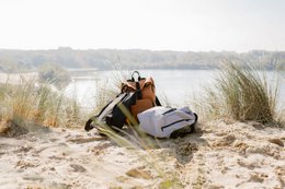 sac vegan | toile - cognac coucher de soleil