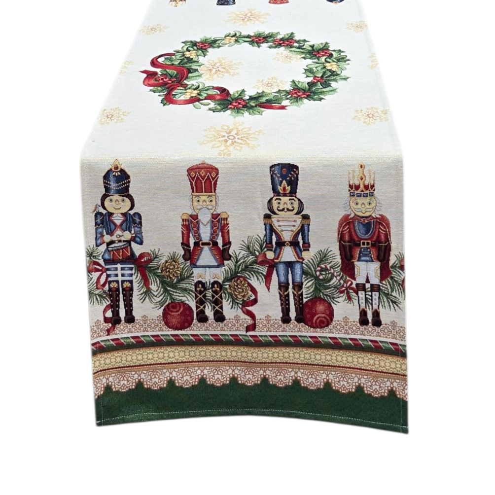 Christmas Runner Lurex Soldier in Gobelin