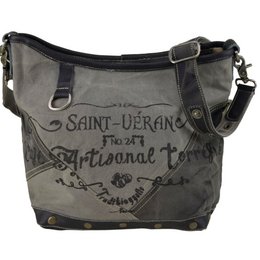 Sunsa skuldertaske til kvinder. Skuldertaske i vintage stil. Håndtaske i lærred. lille crossbody taske til kvinder.