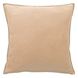 Cushion cover in camel color, available in sizes L and M, made of soft, durable material.