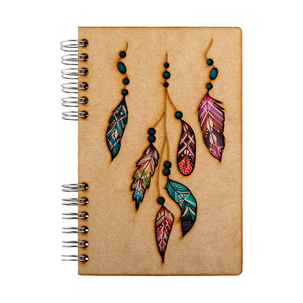 Duurzaam Houten Notitieboek – KOMONI – Dreamcatcher – Gerecycled papier – Navulbaar – DRO5G