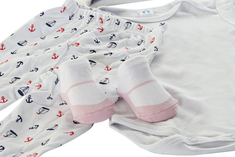 BABY SET 4 COTTON 24X28X7 0-6 MONTHS 2 SURT. BE177918
