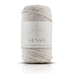 Sensy Premium 3mm - 82 yards 100% Cotton 3 Strand Twisted Macrame Cord
