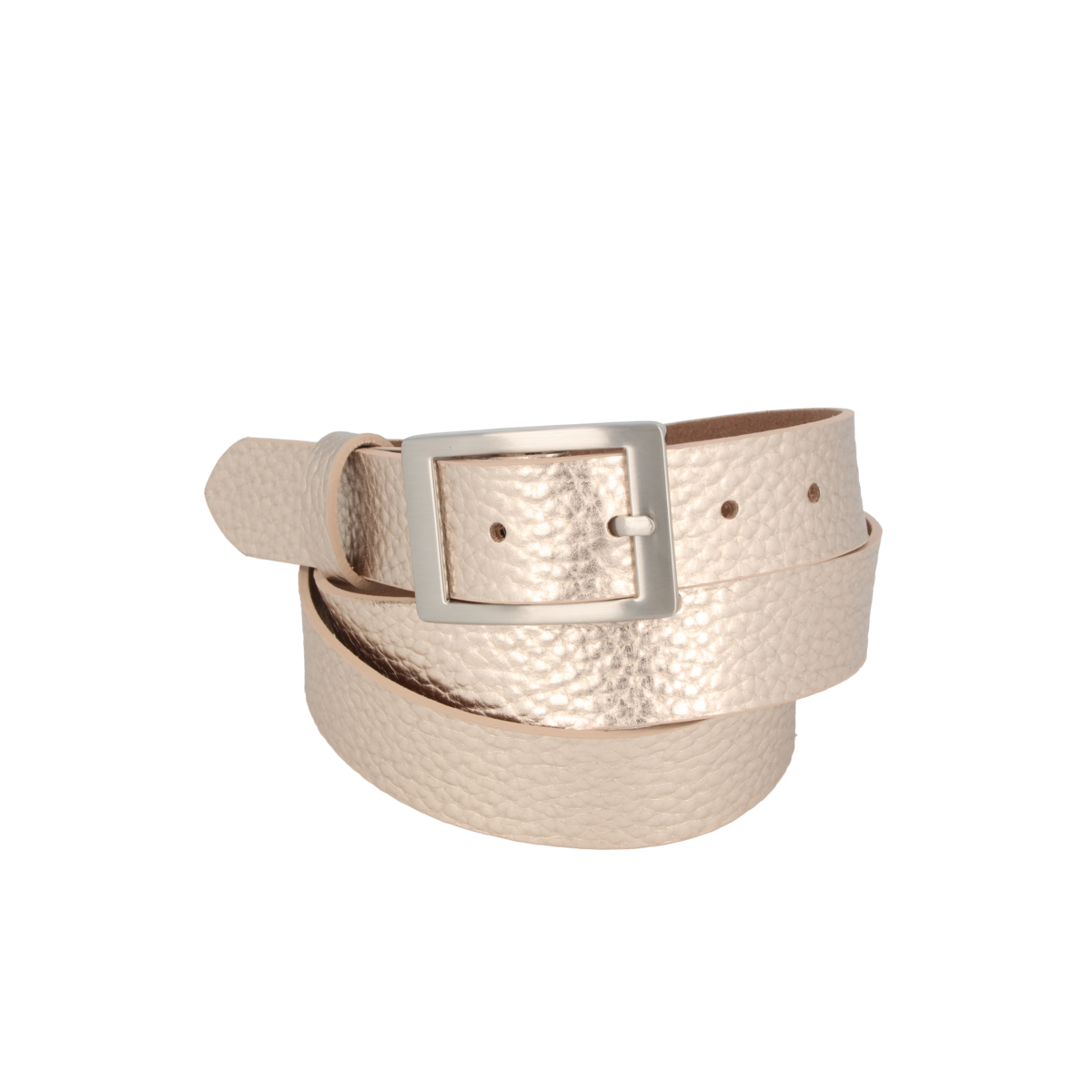 Pasek damski skórzany Sera Gold Metallic