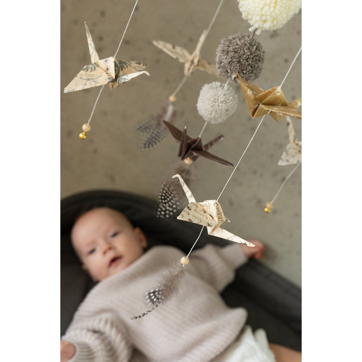 “Gold Dust” Origami Nursery Mobile