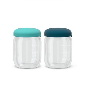 Voedselopslagpot Set in borosilicaatglas 180 ml - blauwe afgrond / lagune