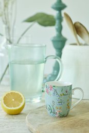 Set/2 Mugs Small Jolie Flowers Blue 145ml