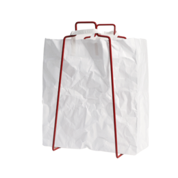 Helsinki Paper Bag Holder Ruby Red