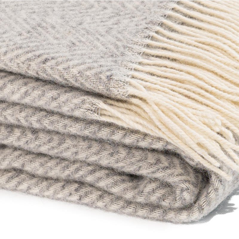 Plaid WOOOL - Manhattan (Gris Clair)