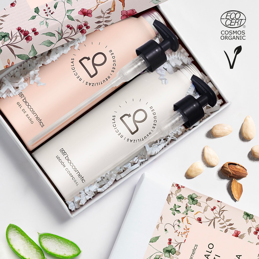 Ökologisches Hydratationspaket. Badezimmergel + Körperlotion 500 ml
