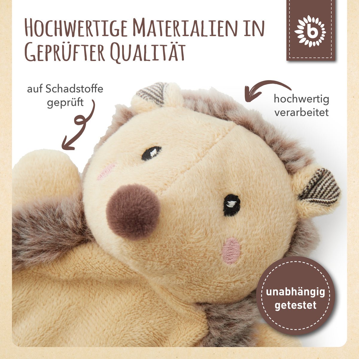 Cuddly cloth hedgehog piksi