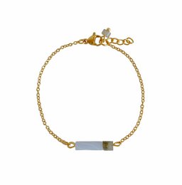 Bracelet Aquamarine and Labradorite - Gold