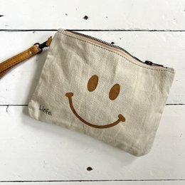 Clutch Happy Face cinnamon (vintage light canvas) NEW