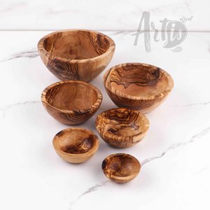 Olive Wood Serving Bowls – Handmade