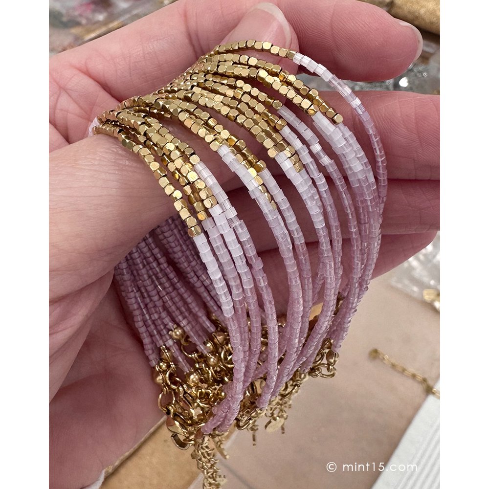 Silk Satin Bracelet - Antique Lilac