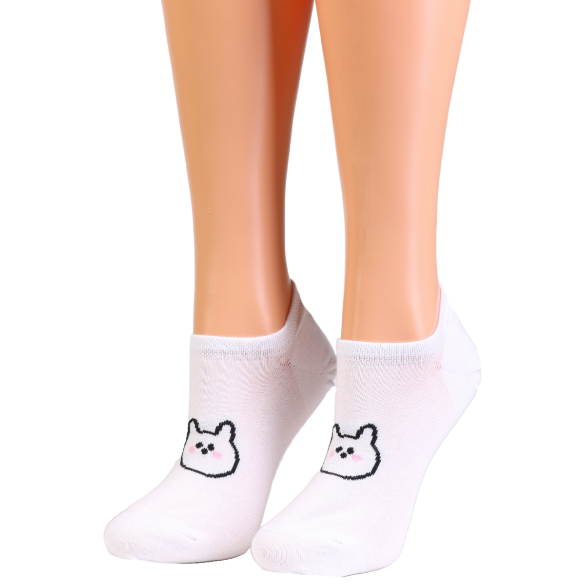 ALONDRA chaussettes basses blanches avec animaux