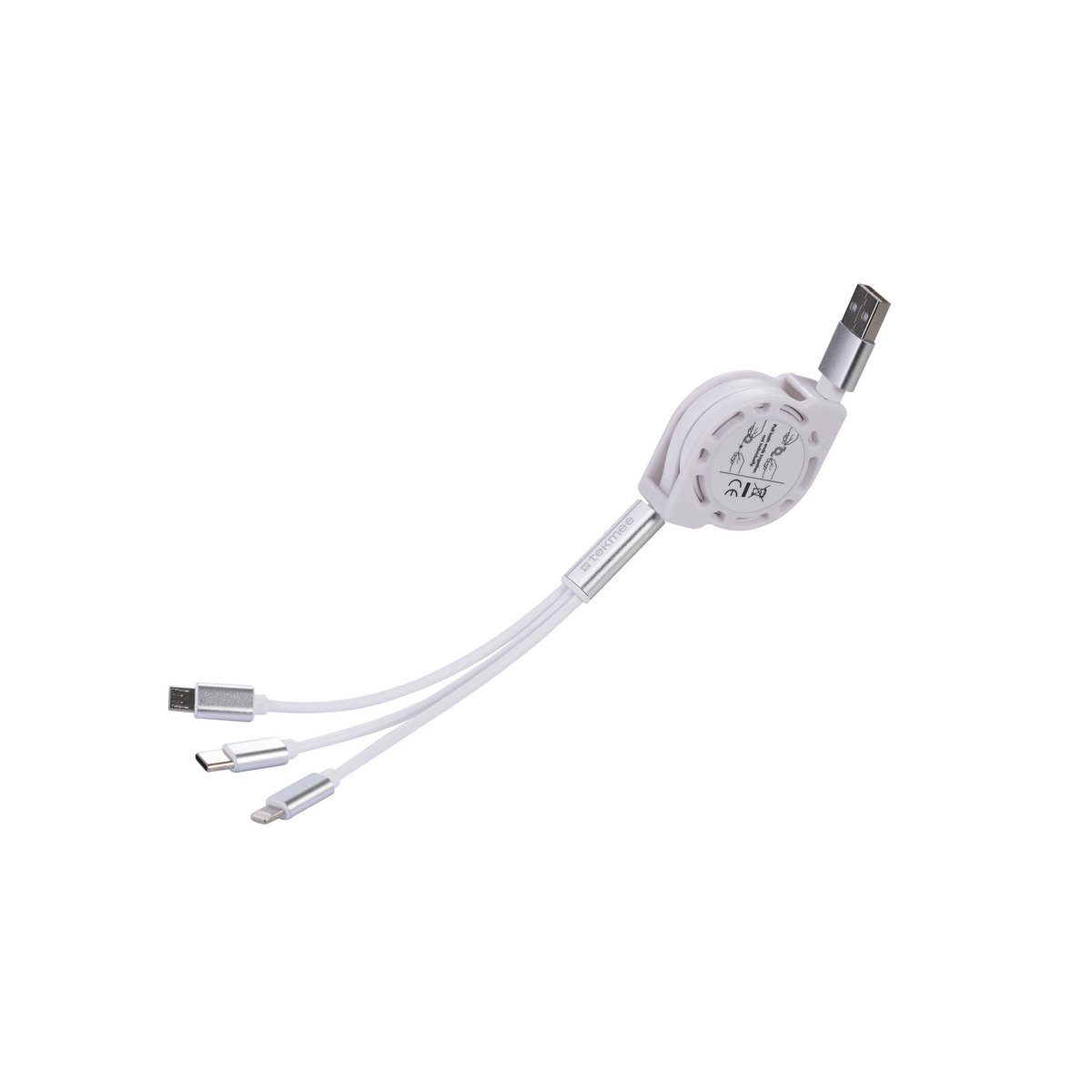 3-in-1 Cable with Iphone, Smartphone Connectors