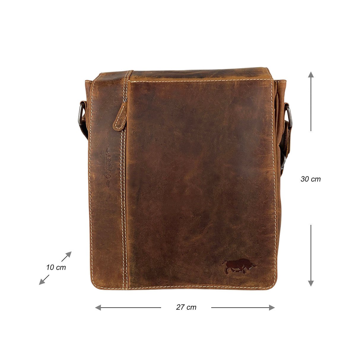 Sac Bandoulière En 3 Couleurs - Bandoulière - Cuir De Buffle - En 3 Couleurs