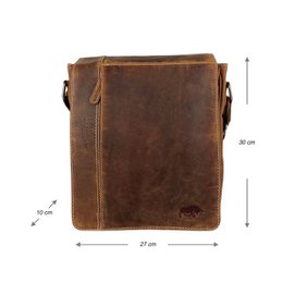 Schoudertas In 3 Kleuren - Crossbody - Buffelleer - In 3 Kleuren