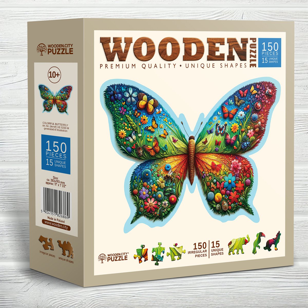 Puzzel - kolorowy motyl