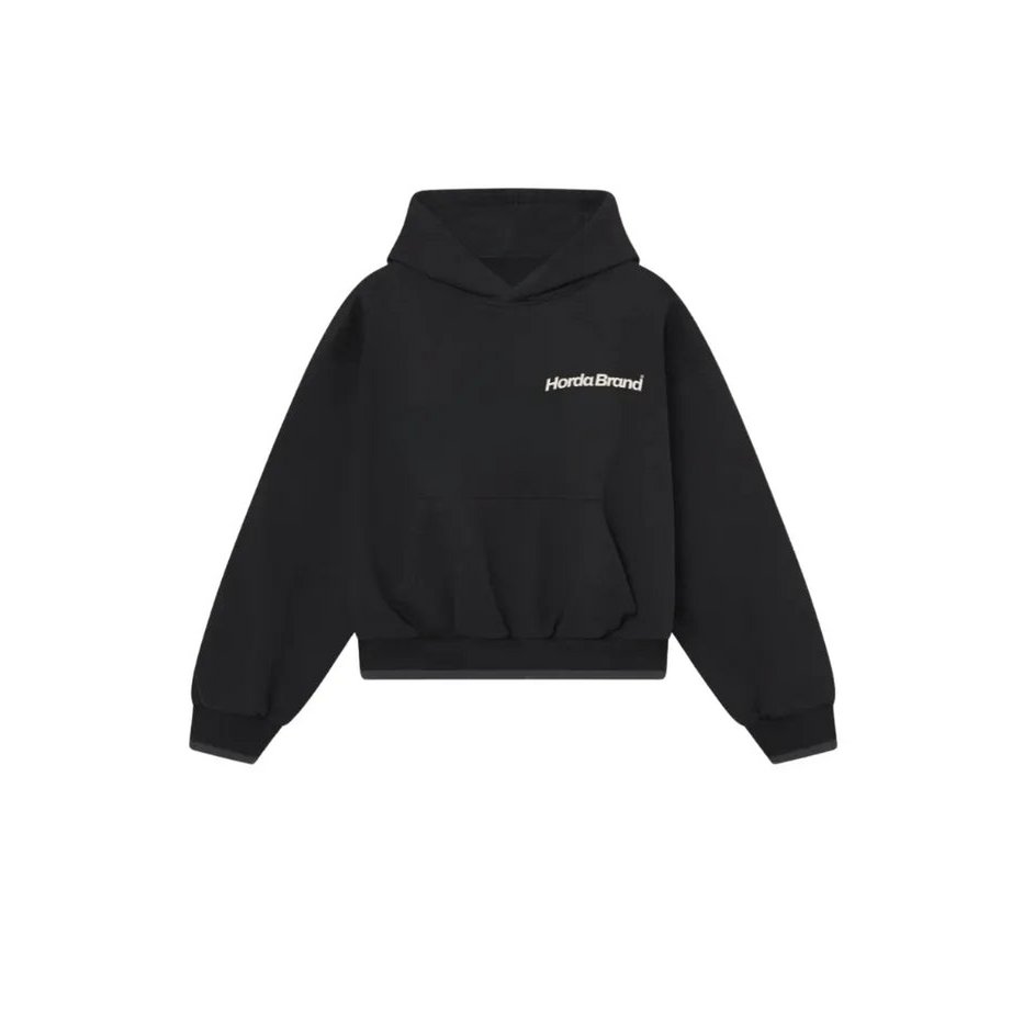 Felpa Oversize Nera 330g No Fear Boxy Fit Made in Italy | Horda