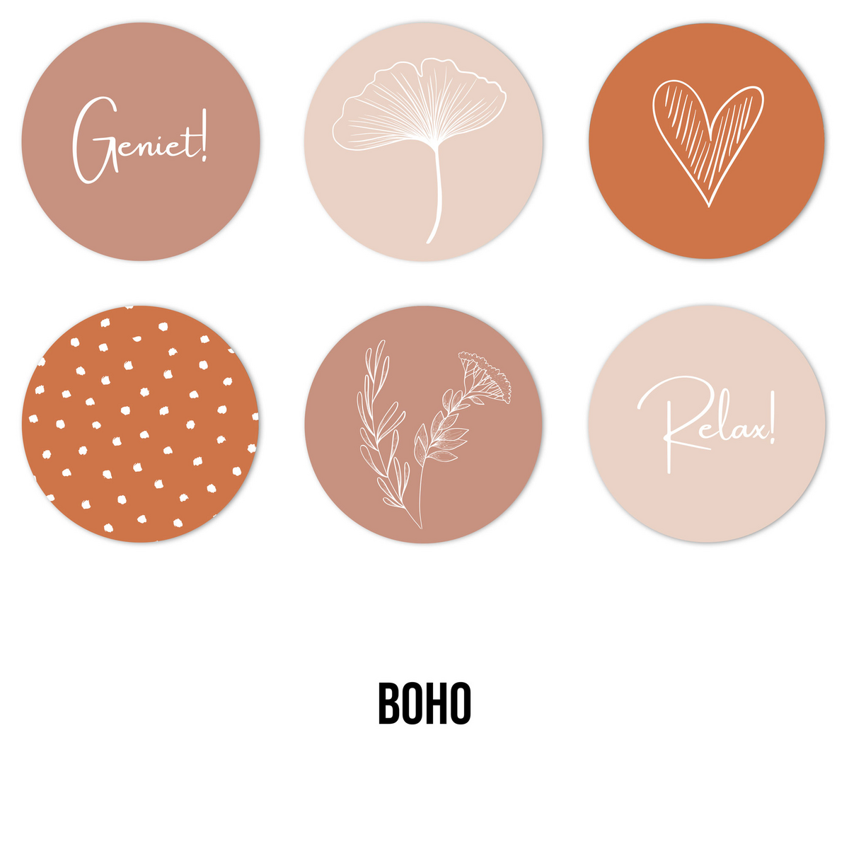 Onderzetters | Boho - Coasters - Forex onderzetters - Rond