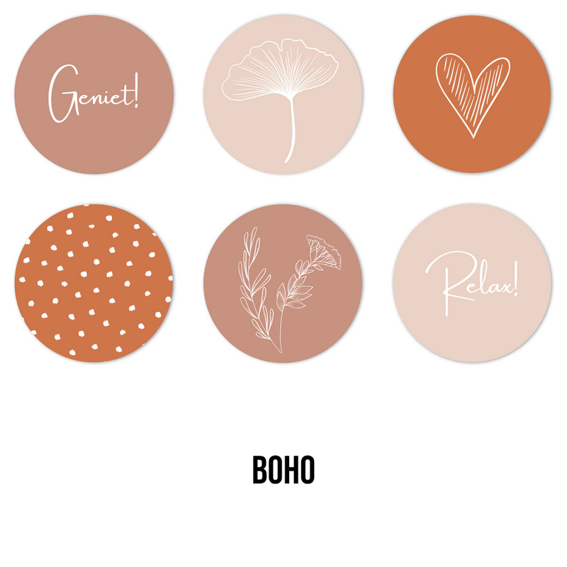Onderzetters | Boho - Coasters - Forex onderzetters - Rond