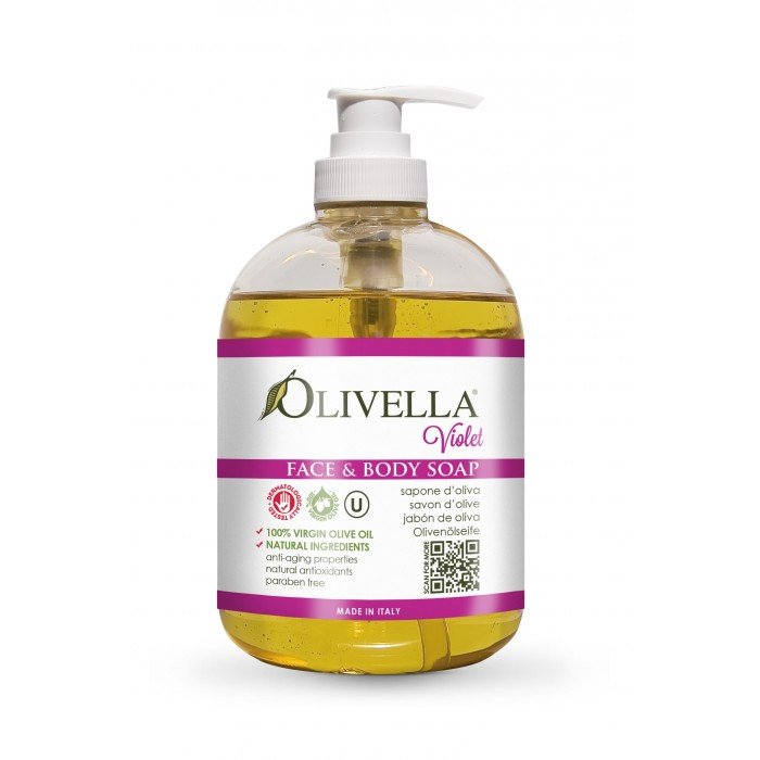 Savon liquide à l'huile d'olive Olivella: Violet - 500 ML
