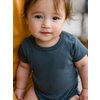 Wollen romper korte mouwen - merinowol - Orion Blue