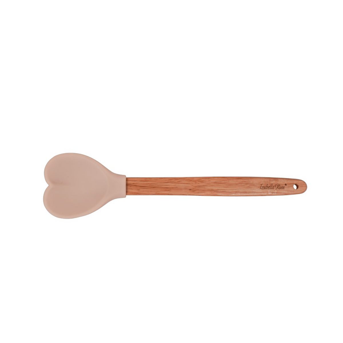 Cuillère forme coeur en bois silicone beige Isabelle Rose