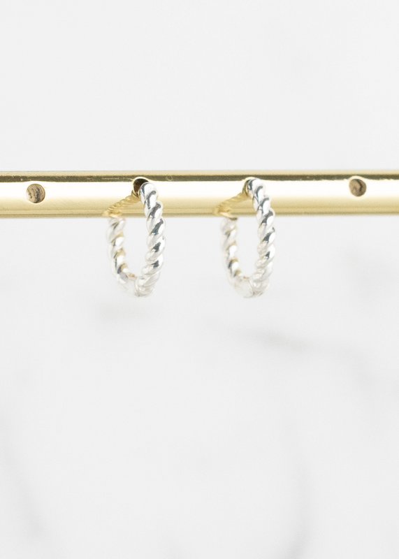Roma orecchino twist argento
