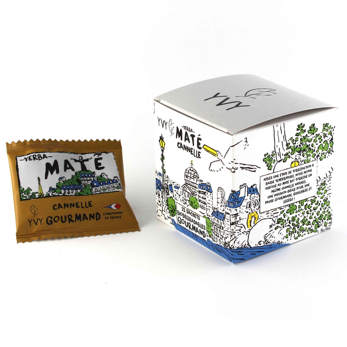 Organic Cinnamon Mate - 15 biodegradowalnych torebek herbaty