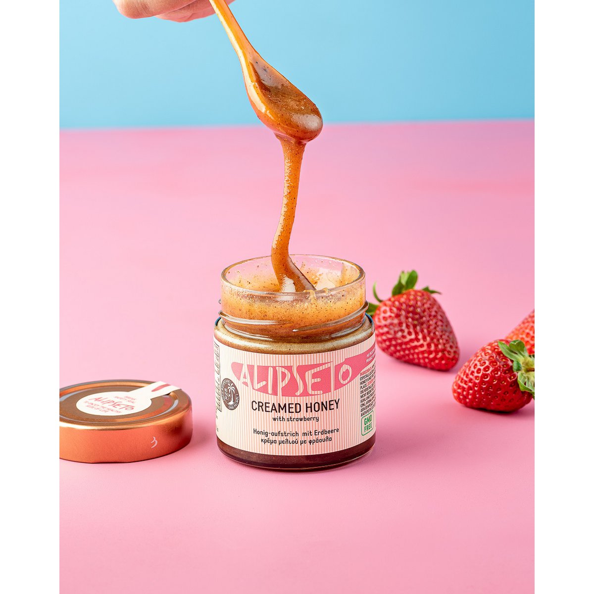 Crema de Miel con Fresa, 300g