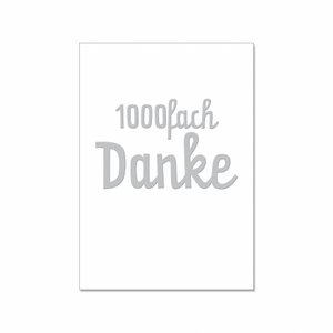 Postcard up, 1000 times THANK YOU, refined with hot foil