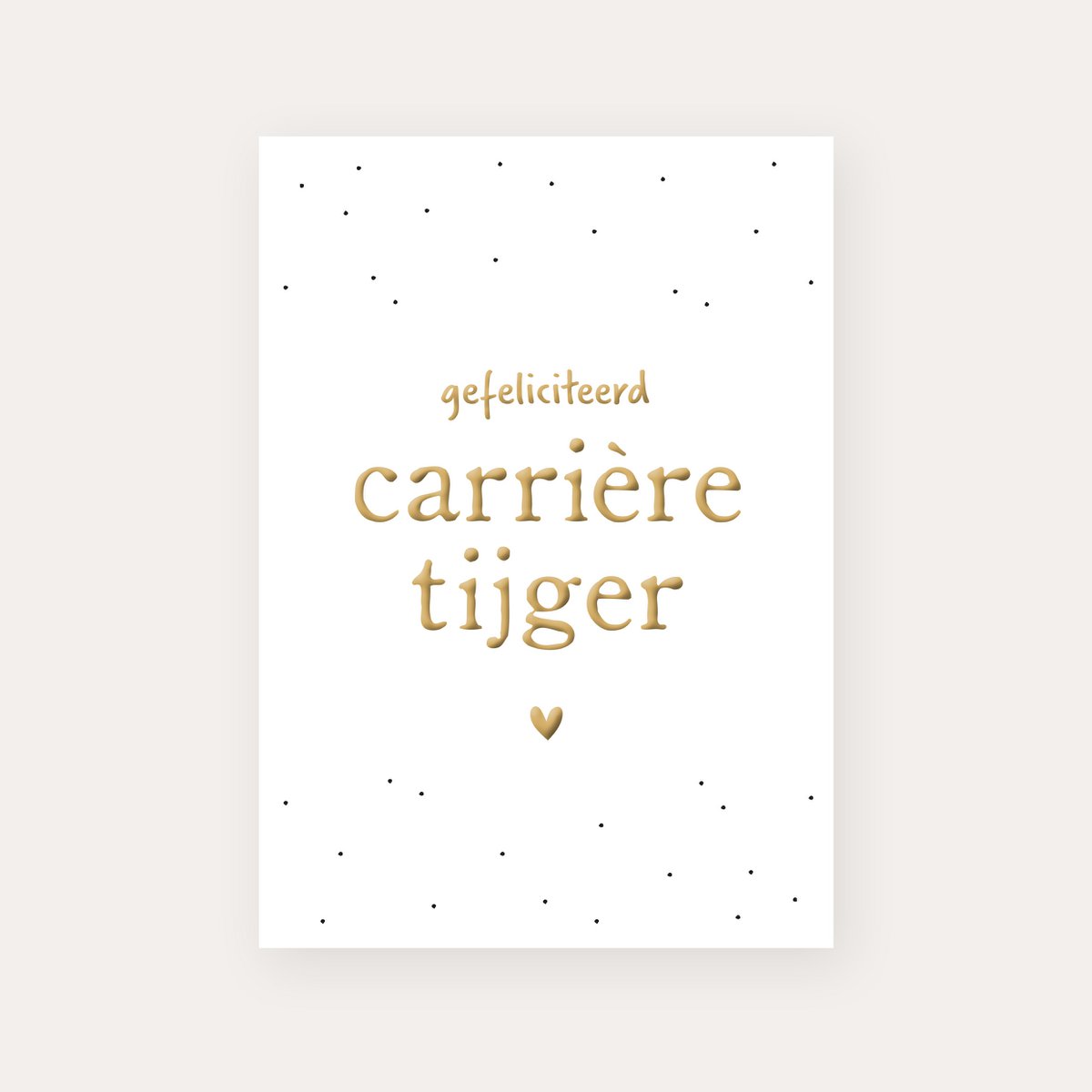 Kaart Carrière Tijger | Goudfolie