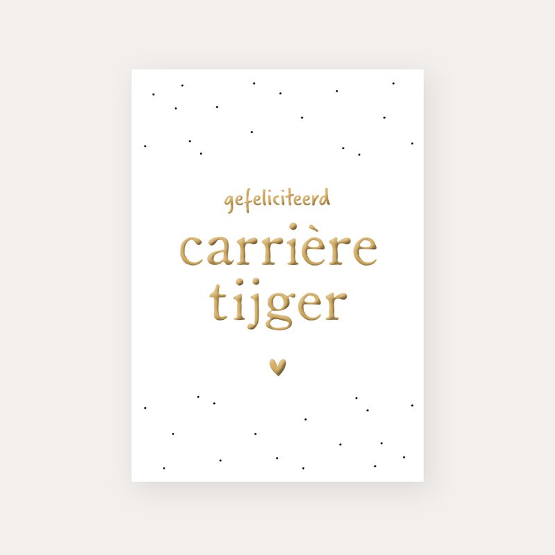 Kort Karriere Tiger | Guld folie