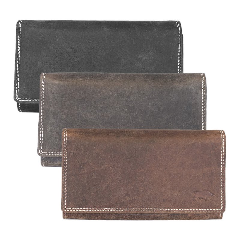Large Buffalo Leather Wallet with Flap - 3 Colours - Arrigo
