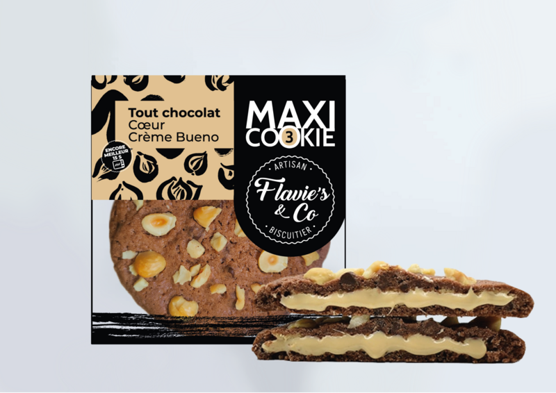 Maxi Cookie Tutto cioccolato – centro crema al bueno