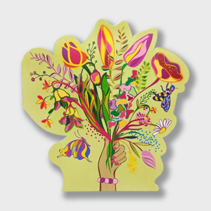 Die Cut Floral Greeting Card