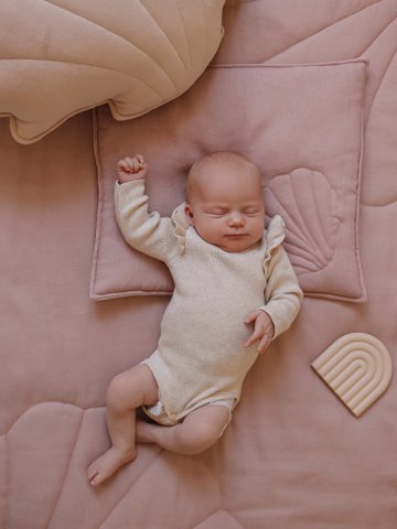 Leinen-Schalen-Kinderdecken-Set "Puderrosa"