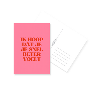 O9. Ich hoffe, dass es Dir bald besser geht!