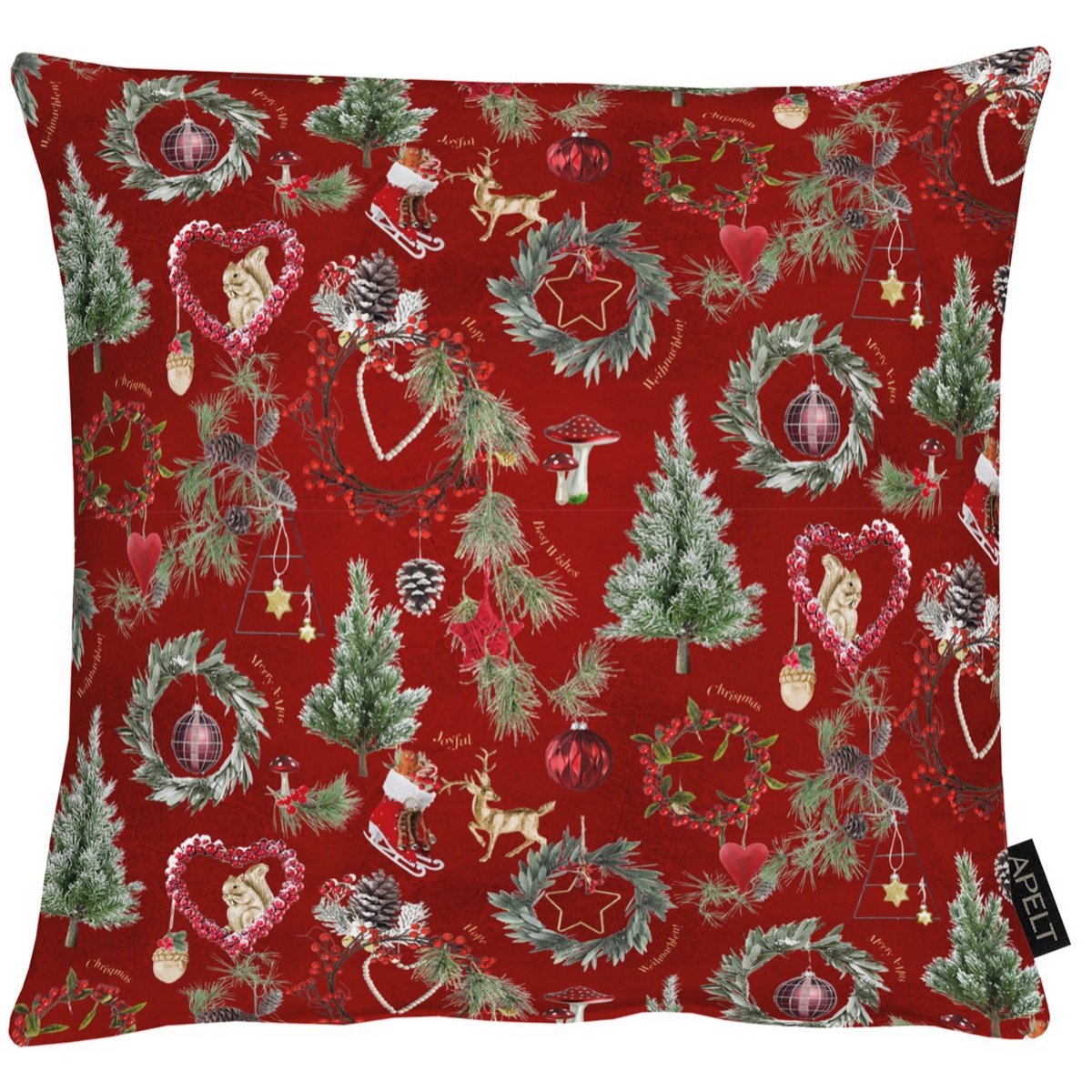 9528 kussenhoes rood/groen - 40X40