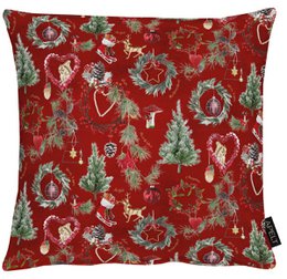9528 kussenhoes rood/groen - 40X40