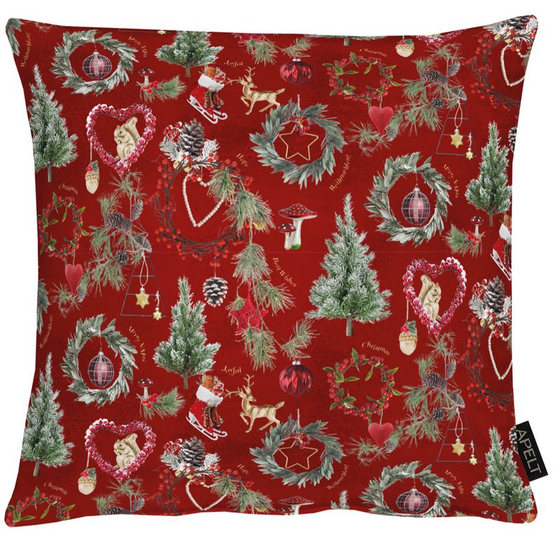 9528 kussenhoes rood/groen - 40X40